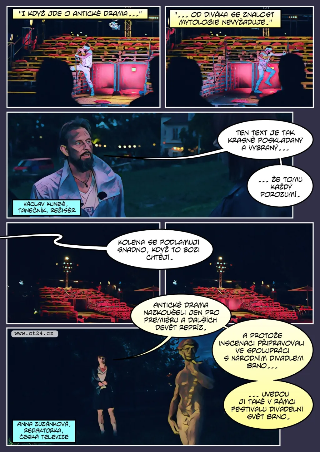 Divadelní hra na ostrově Štvanice rekonstruuje antický příběh o Oidipovi