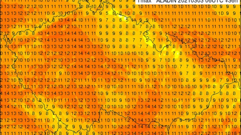 V pátek budou maxima až o 10 °C nižší než ve čtvrtek