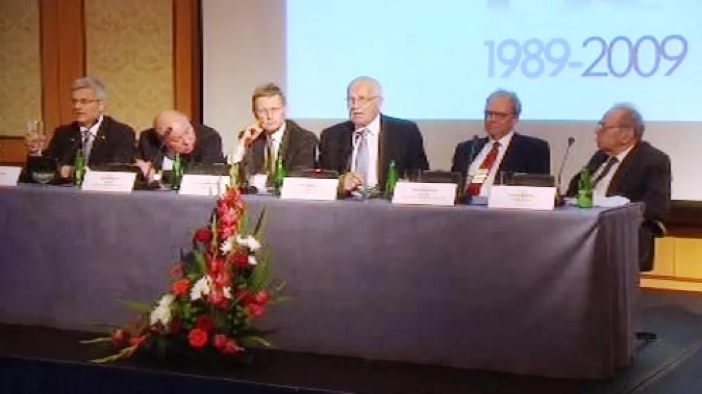 Václav Klaus na varšavské konferenci