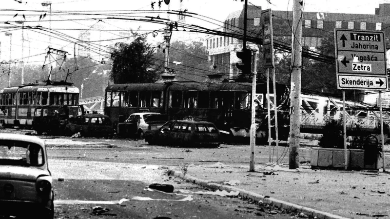 Následky bosenskosrbských náletů v Sarajevu - rok 1992