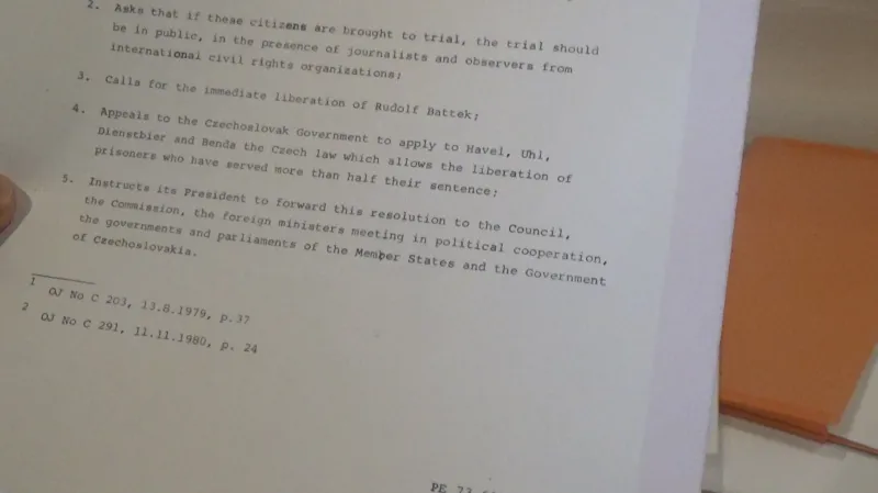 Výzva Evropského parlamentu k propuštění disidentů