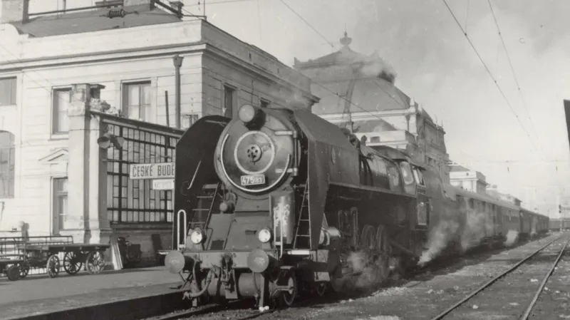 Českobudějovické nádraží v 60. letech