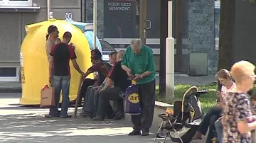 Bezdomovec v Karlových Varech