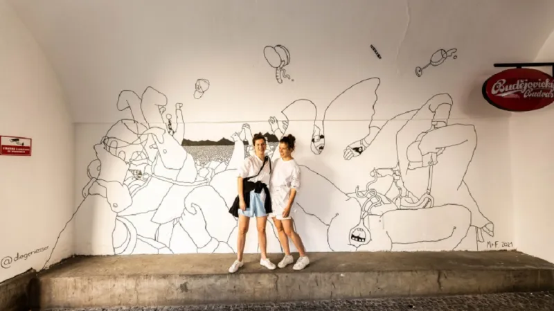 Nástěnná malba od dua Die Geniesser v Olomouci