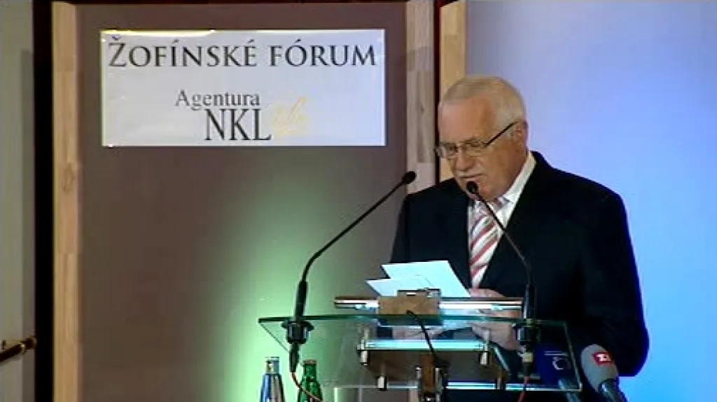 Prezident Václav Klaus na 100. žofínském kongresu