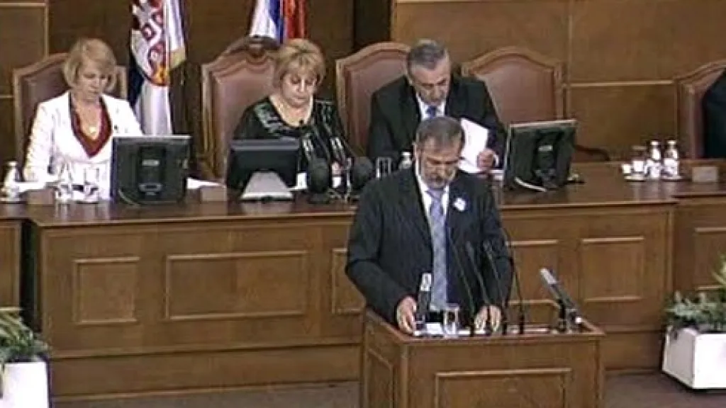 Zasedání srbského parlamentu