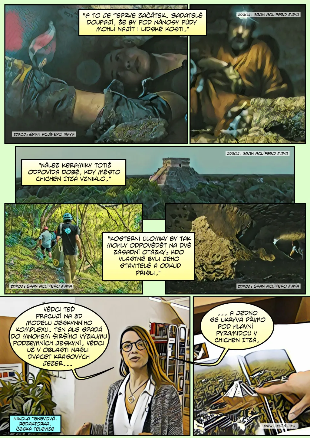 Komiks: Zlomové objevy v mayském městě