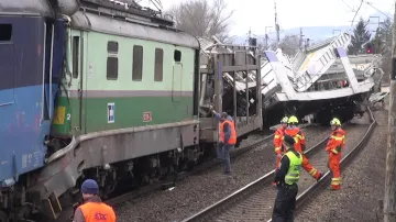 Srážka nákladních vlaků na Litoměřicku