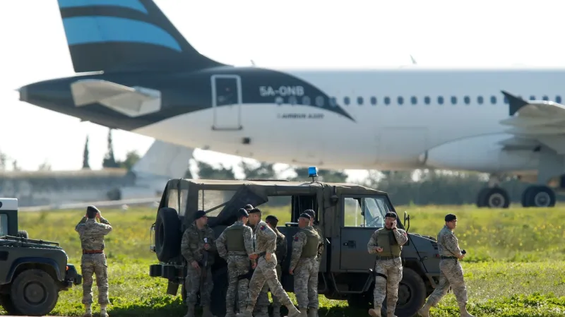 Policejní zásah na maltském mezinárodním letišti