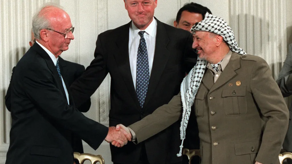 Jicchak Rabin, Bill Clinton a Jásir Arafat