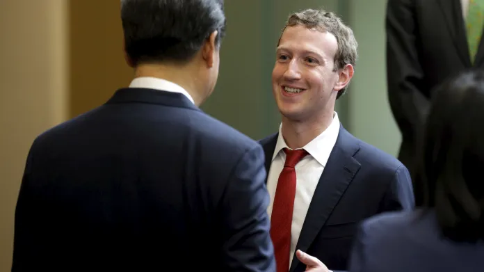 Mark Zuckerberg s čínským prezidentem Si Ťin-pchingem