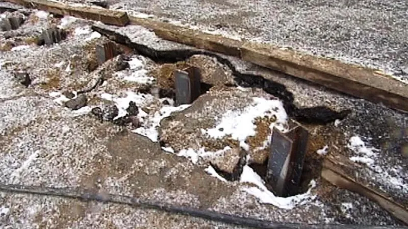 Sesuv v Kyselce - Radošově