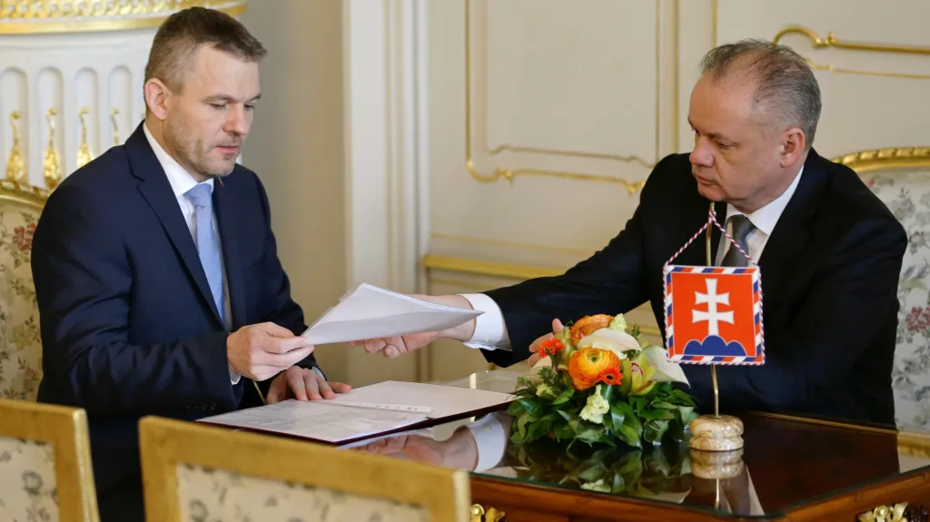 Peter Pellegrini a Andrej Kiska (archivní foto)