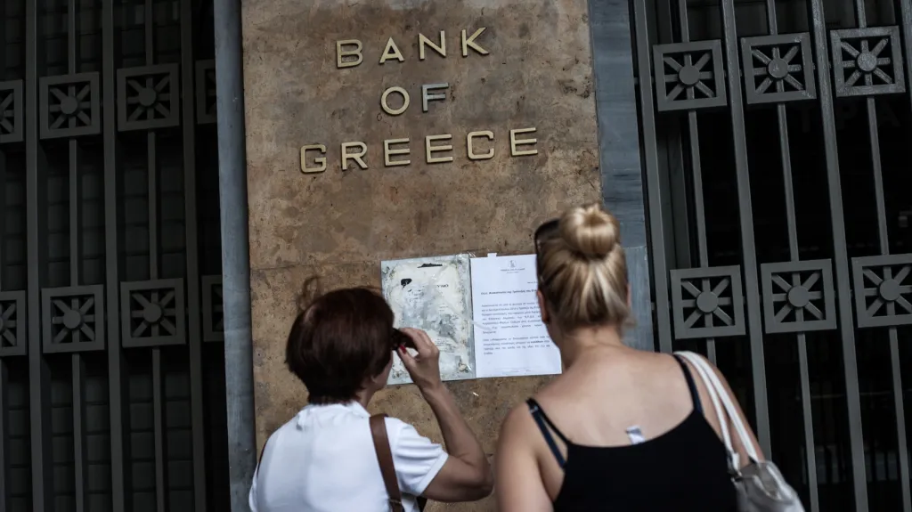 Zavřená Řecká národní banka