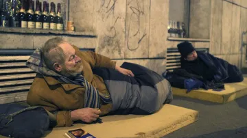 Bezdomovci v Budapešti v roce 2010