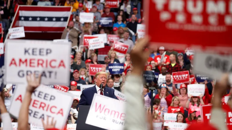 Donald Trump během předvolební kampaně