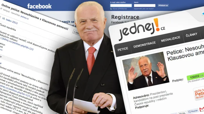 Václav Klaus a internetové reakce na amnestii