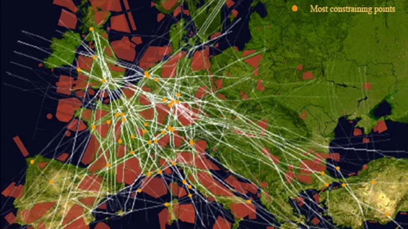 Letový provoz nad Evropou