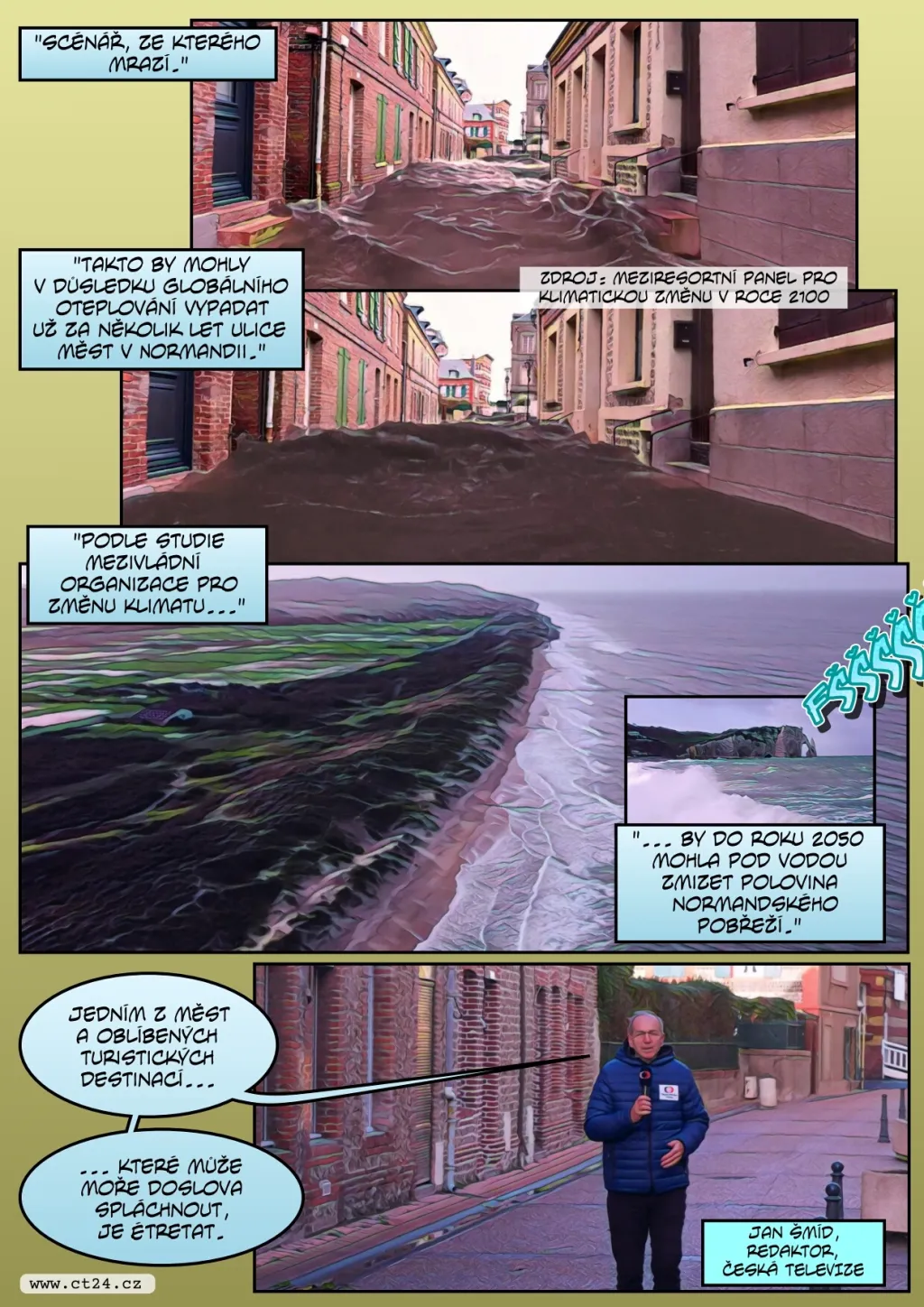 Polovina normandského pobřeží zmizí pod vodou, ukazuje nová studie