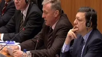 Hans Pöttering, Mirek Topolánek a José Barroso