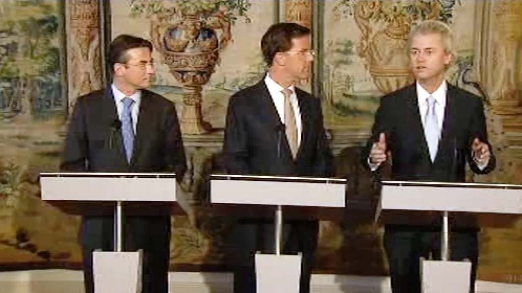 Mark Rutte, Maxime Verhagen a Geert Wilders