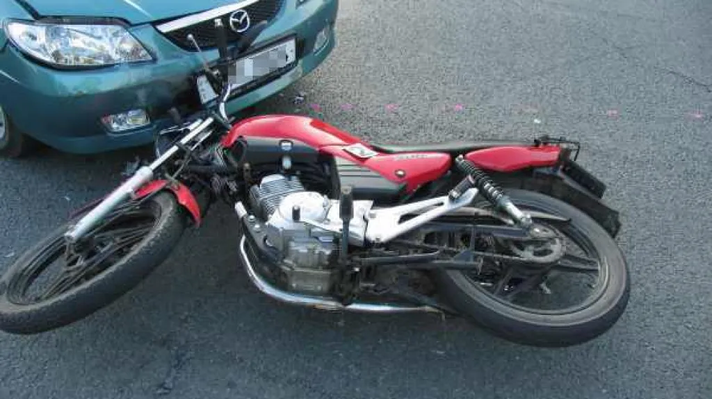 Motorka po nehodě
