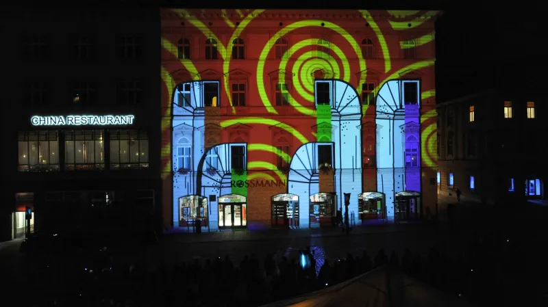 Videomapping na festivalu VZÁŘÍ