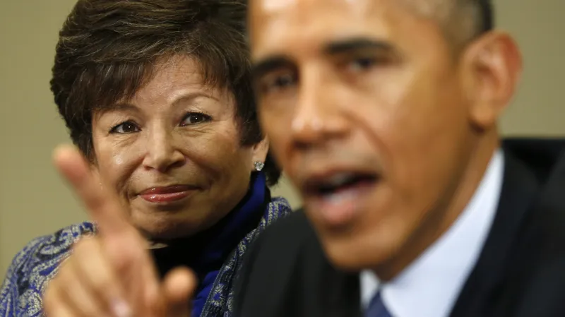 Valerie Jarrettová a Barack Obama