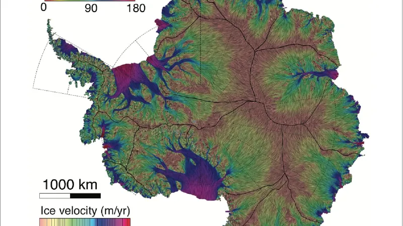Rychlost pohybu antarktických ledovců