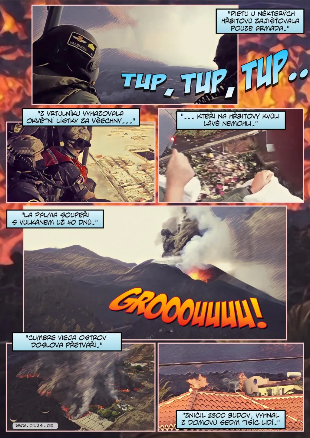 Šest týdnů sopečných erupcí na La Palmě