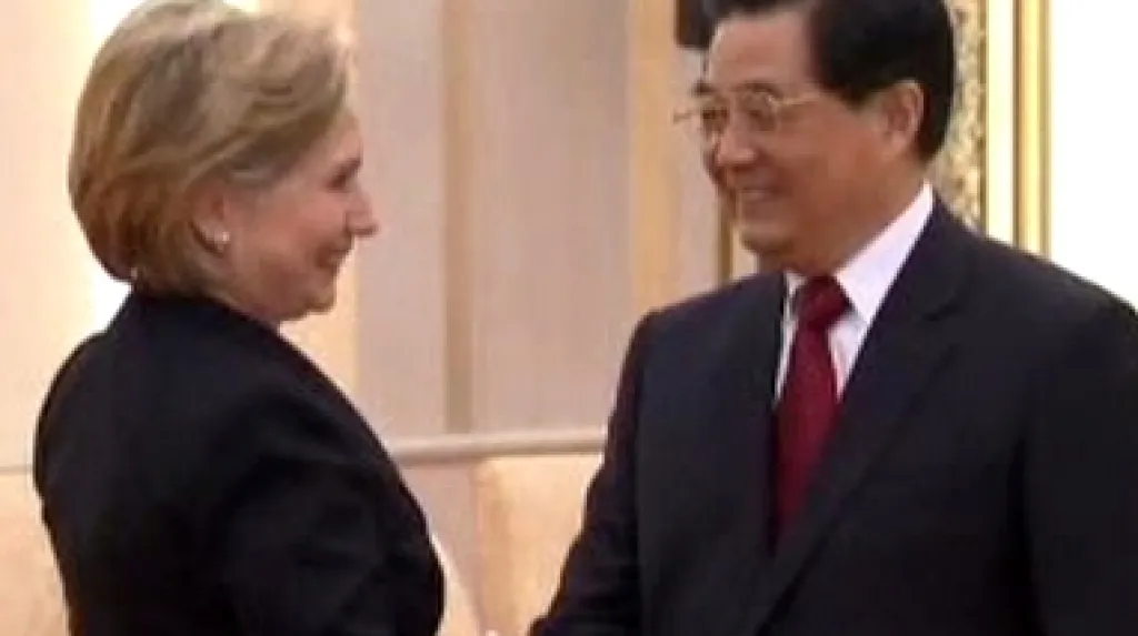Hillary Clintonová a Jang Ťie-čch˙