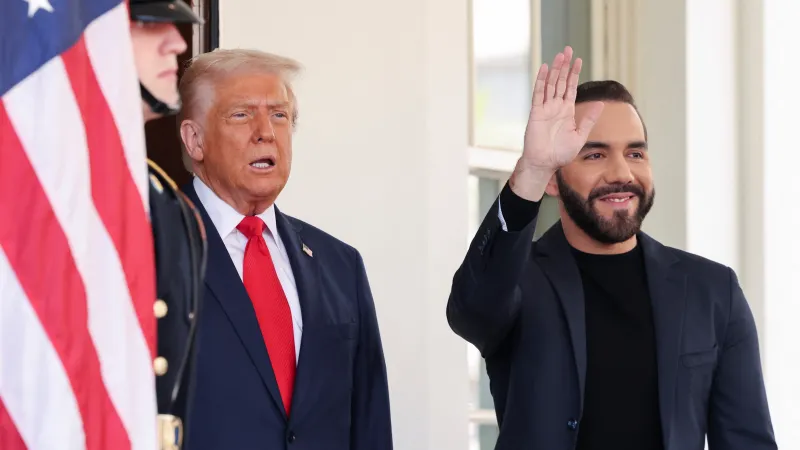 Prezident USA Donald Trump s lídrem Salvadoru Nayibem Bukelem