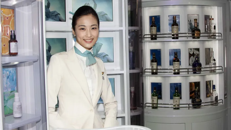 Interiér airbusu A380 společnosti Korean Air