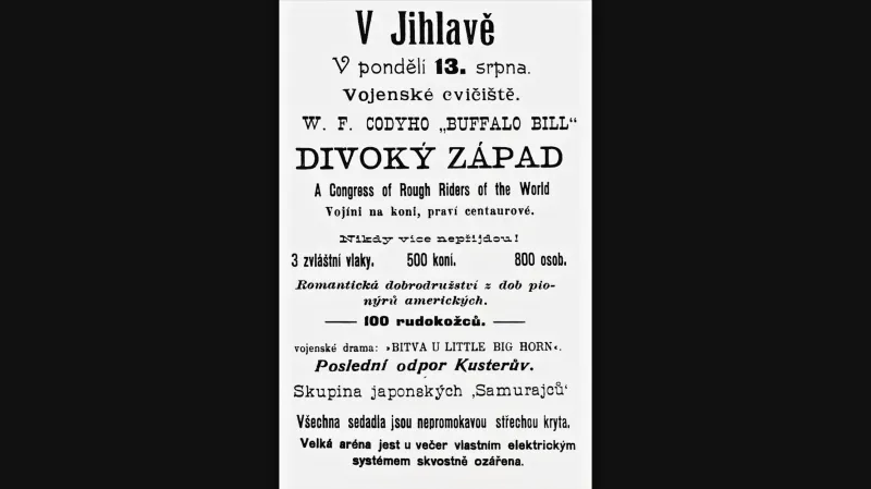 Plakát na show Buffalo Billa