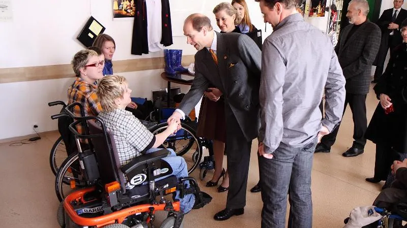 Princ Edward a hraběnka Sophie v Jedličkově ústavu