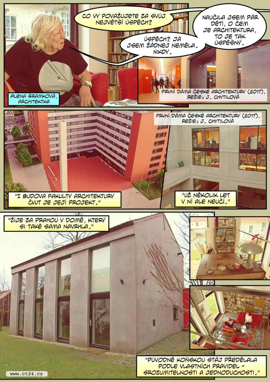 Výstava k výročí narození architektky Aleny Šrámkové