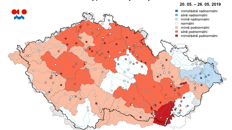 Stav podzemních vod ve 21. týdnu