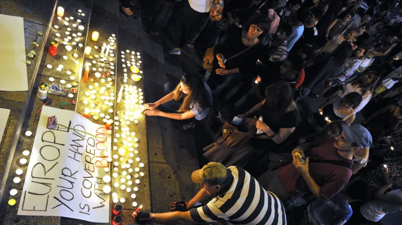 Pietní místo u budapešťského nádraží