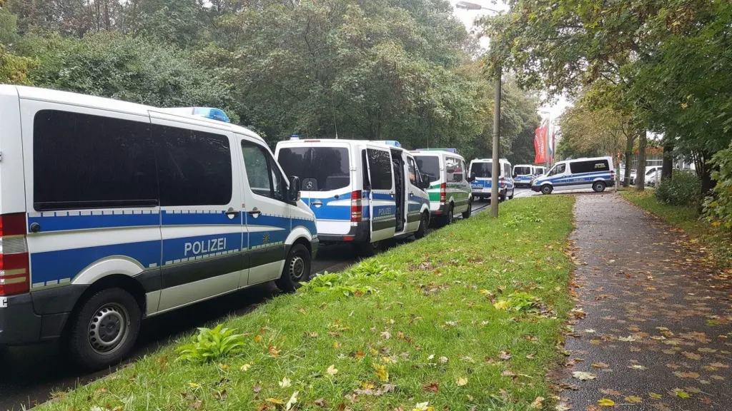Policejní akce v rezidenční čtvrti Chemnitzu