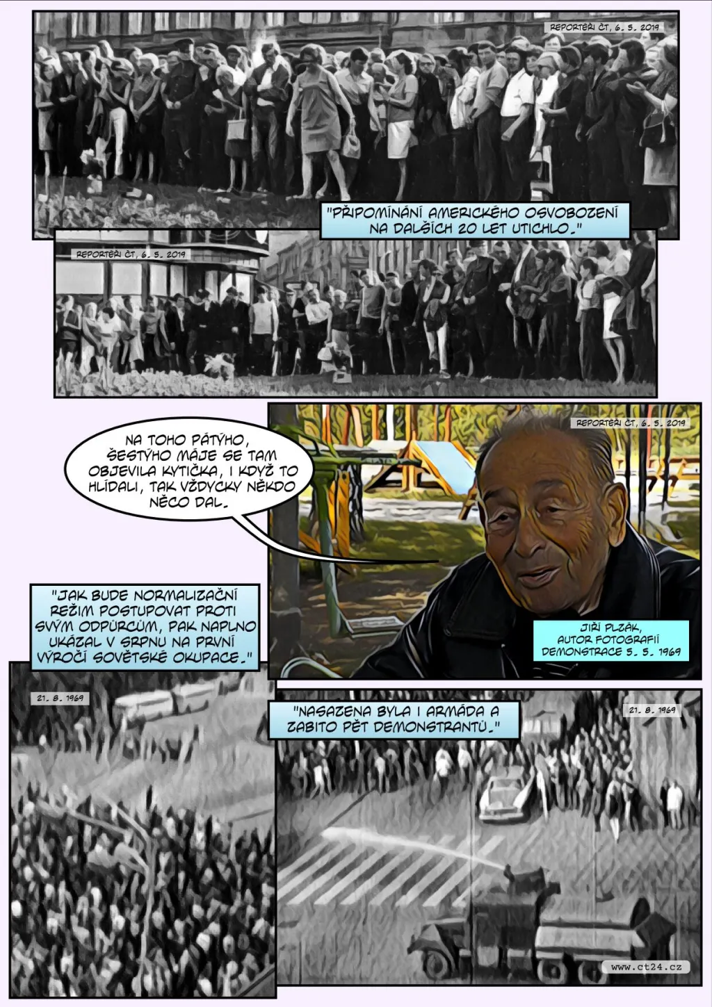 Komiks: Plzeň 1969