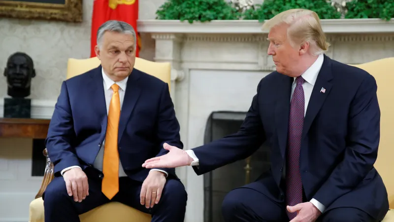 Setkání Viktora Orbána s Donaldem Trumpem v Bílém domě, snímek z května 2019