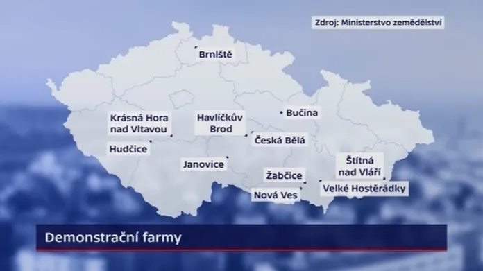 Infografika: Demonstrační farmy v České republice