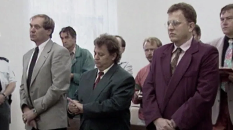 Soud s L. Zifčákem na archivním záběru