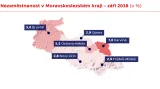 Nezaměstnanost v Moravskoslezském kraji – září 2018 (v %)