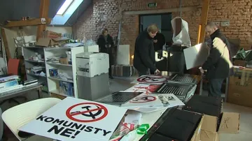 Přípravy na protest