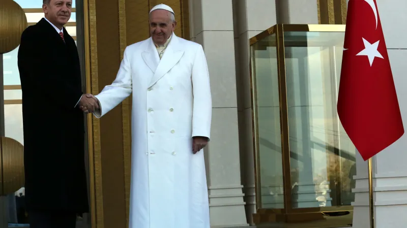 Papež František a turecký prezident Recep Tayyip Erdogan