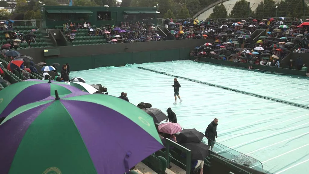 Déšť ve Wimbledonu