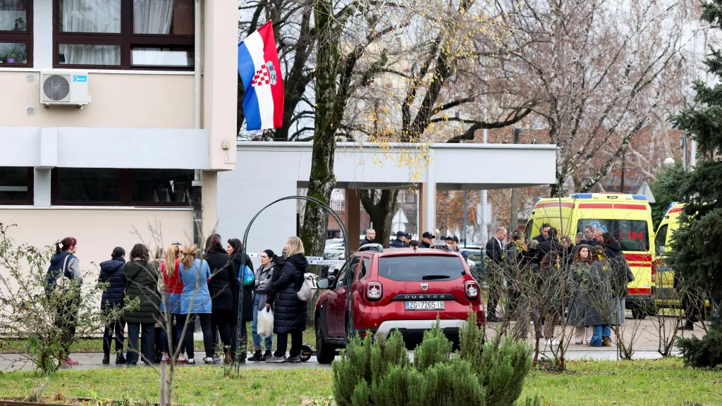 Útok nožem na základní škole v Záhřebu