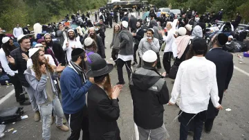 Židovští poutníci, příznivci rabína Nachmana, uvízlí na bělorusko-ukrajinské hranici