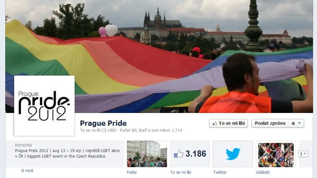 Facebookový profil festivalu Prague Pride